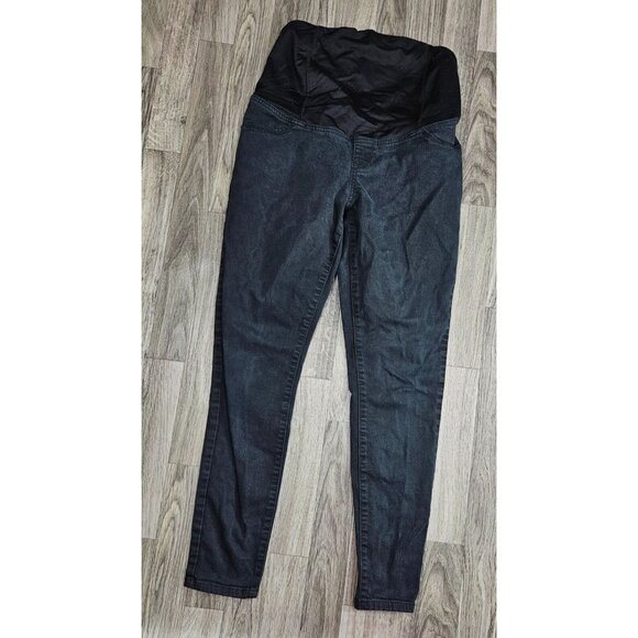 (3/$35) Isabel Maternity By Ingrid & Isabel Size 8 Full Panel Skinny Black Jeans - Picture 1 of 11